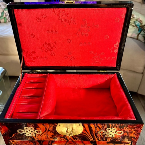 Jewelry Box East Asian Cork Art Ruanmu Hua Design - Picture 8 of 10